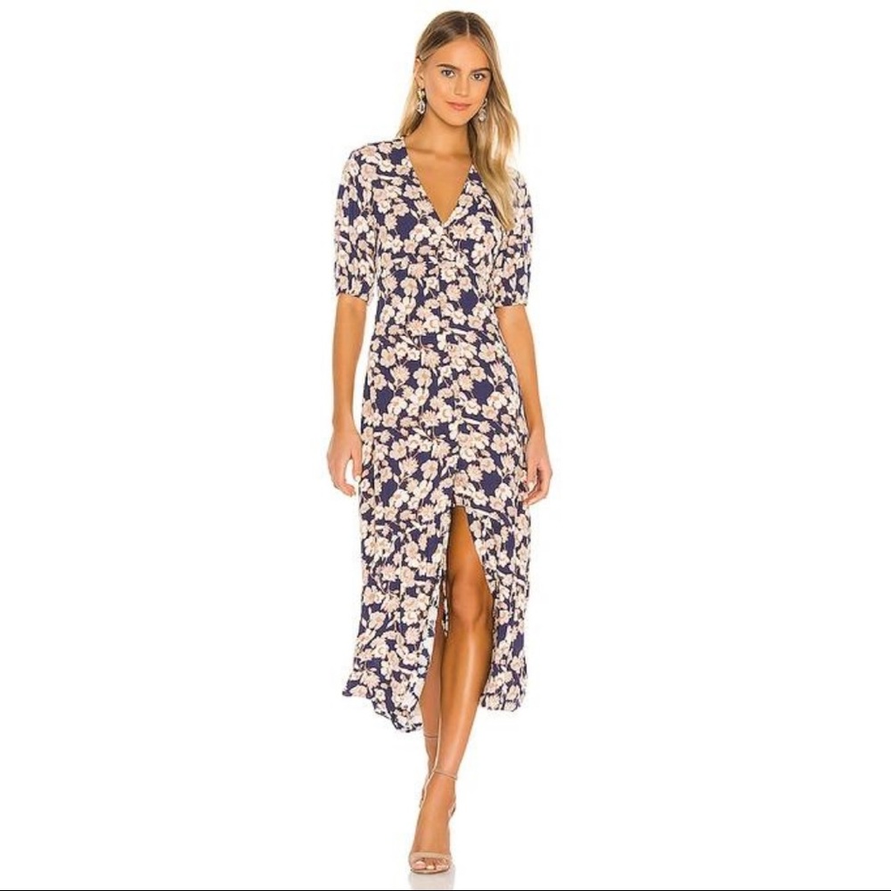 Sanctuary Florence Floral Button Up Front Midi Maxi Dress